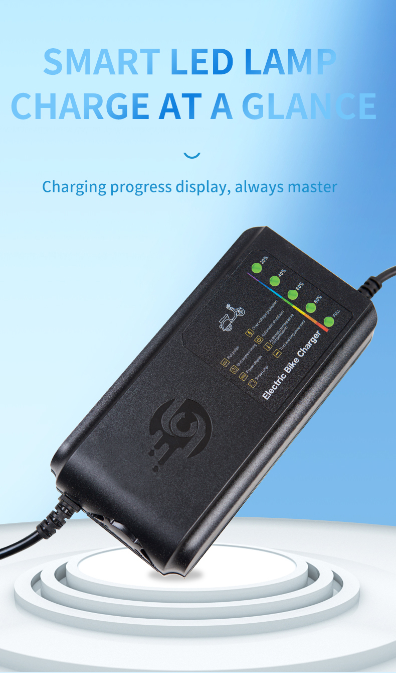 Factory Wholesale 48V3A Smart Lead-acid Battery Charger for E Bike Battery Charger And Scooter Charger